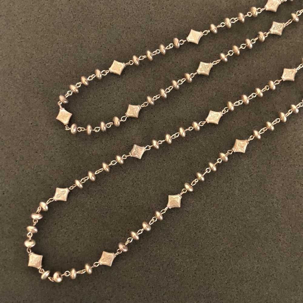 2 Matching Silver Necklaces by Chaps - Picture 3 of 14